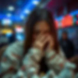 Abstract representation of gambling addiction